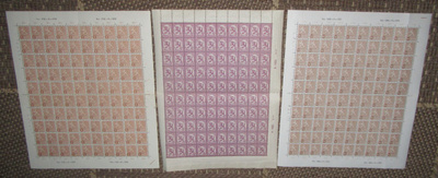 Postimerkkiarkit Wanhat 3 kpl:n nippu (D)