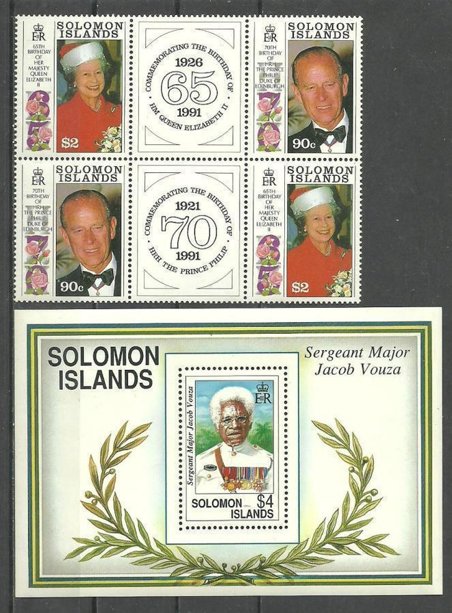 SALOMOSAARET Tyynimeri 2 blokkia 1990-l **