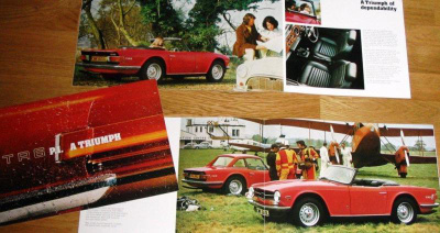 1973 Triumph TR 6 esite - KUIN UUSI - 12 sivua