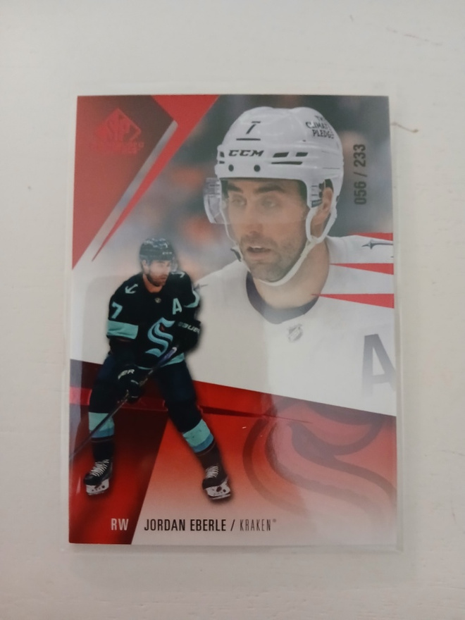Jordan Eberle - Sp game used edition 056/233, Seattle Kraken