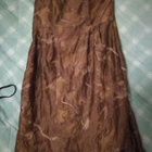 Uman- Juhla mekko ruskea kimaltava patina S/M ( 38) ks.mitat - pikkukuva 1