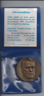 Presidentti Koivisto 60 v mitali
