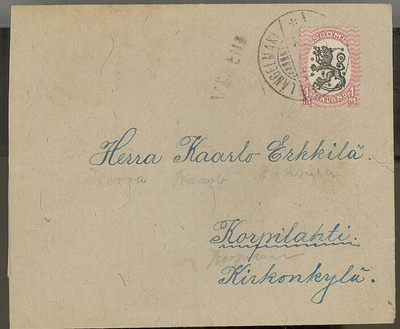 Västilä rivileima kijeellä Längelmäeltä 1924