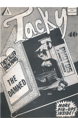 TACKY/NO FUTURE #1 1977 Damned CLASH McLaren WESTWOOD