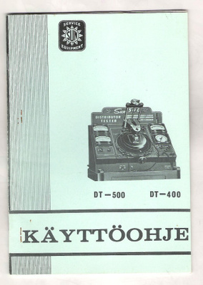 Sun DT 400-500, ohjekirja 1965 ja  Unimail,ihmeluettelo 1969