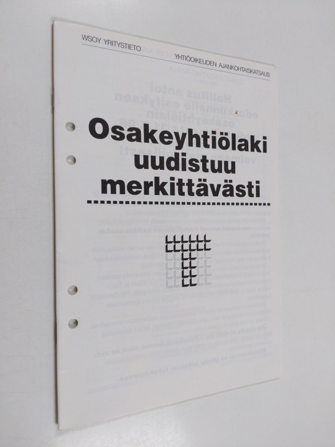 Osakeyhtiölaki uudistuu merkittävästi