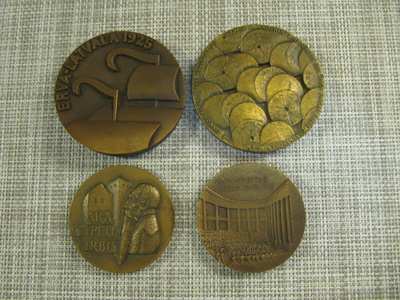 Mitaleita 4 kpl. mm. Turun Linna 1961 /J .Vikainen 1961.