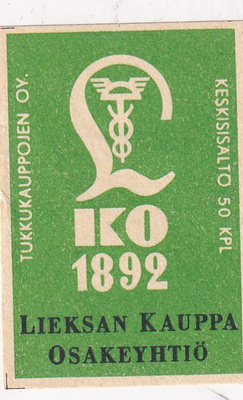 Lieksan Kauppa Osakeyhtiö IKO 1892  3/16