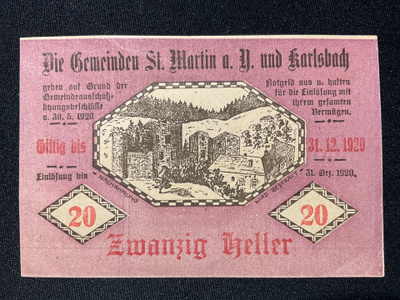 Gemainden St.martin und Karlsbach 31.Dez.1920