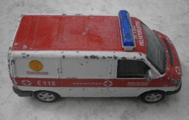 Leikkiauto, ambulanssi, Helsingin pelastuslaitos V-W Van