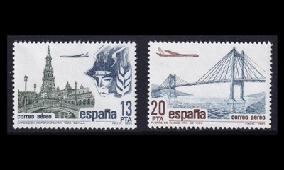Espanja 2524-5 ** Lentoposti (1981)
