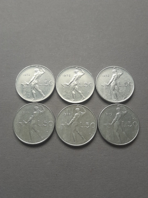 Italia 50 liira R 1974-1979