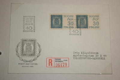 FDC kuori 25.3.1960 postimerkkinäyttely / parilo