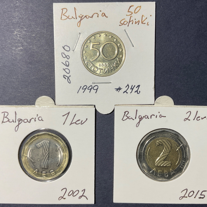 Bulgaria 3 kpl ennen euroa.