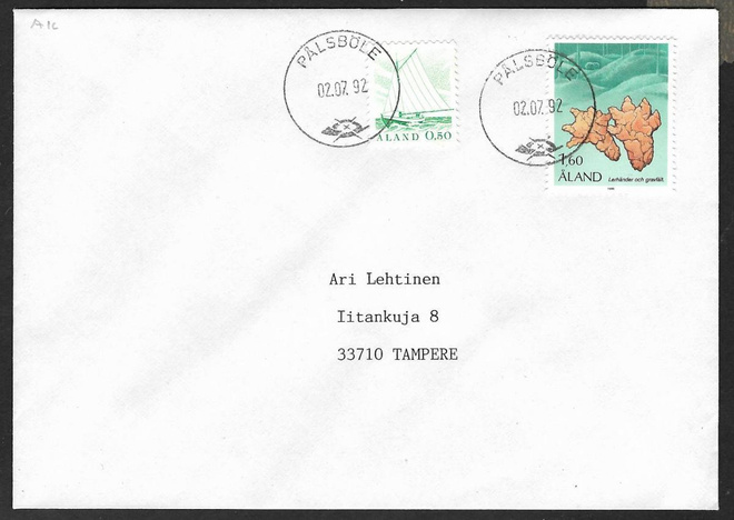 Postilähetys -  (LAPE 2+16) Pålsböle 2.7.1992