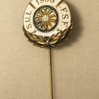 S.U.L. / F.S.F. 1906 HARVINAINEN HOPEINEN RINTAMERKKI - pikkukuva 1