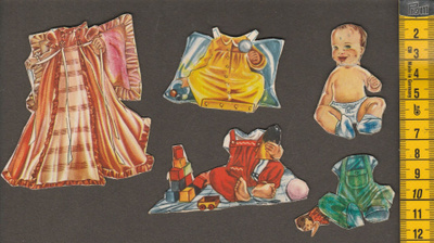 Paperinukke minivauva 1950-luku