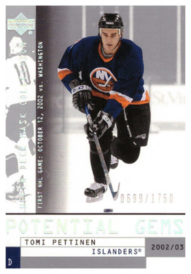 TOMI PETTINEN 02-03 Up.Deck Mask Collection #121 RC