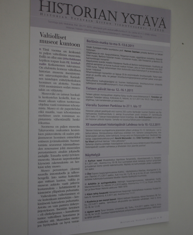 Historian ystävä 3/2010 : Historian ystäväin liiton tiedo...