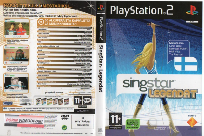 Singstar legendat	(332)	k		PS2				2006	30 kotimaista musiikk