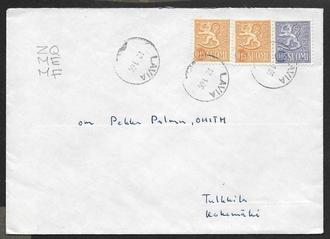 Postiläh. - Yl.m. 0,05+0,15 (LAPE 571+2x562) Lavia 12.1.1966
