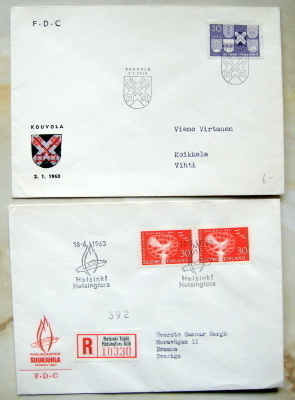 FDC Kouvola2.1.1960 Ja 18.6.1960 Karjalaisten suurjuhla (34)