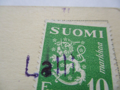 1950 (n) Lalli (Sammatti) rivil s kortilla