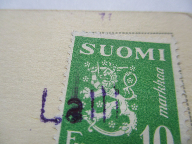 1950 (n) Lalli (Sammatti) rivil s kortilla