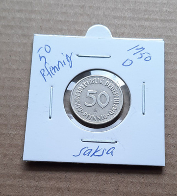 Saksa 50pf D, 1950
