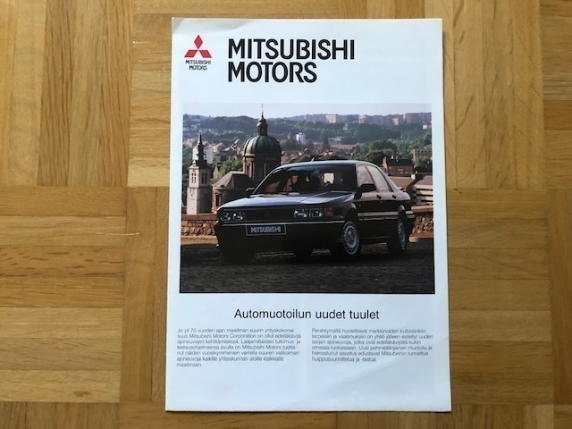 Esite Mitsubishi mallisto 1989. Colt, Lancer, Galant,Sapporo