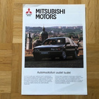Esite Mitsubishi mallisto 1989. Colt, Lancer, Galant,Sapporo - pikkukuva 1