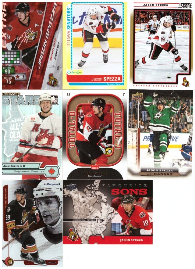 8 x JASON SPEZZA Senators, Stars, Erikois/Parallel Kortteja