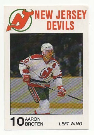 Aaron Broten 88-89 New Jersey Devils Team Issue