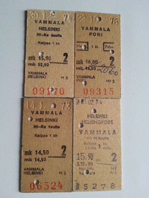 Junaliput -70 luvulta 4 kpl