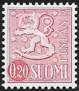 1963 M-63 Leijona 0,20 pun type I paper yEG ** LaPe 557 I y