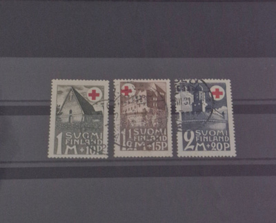 1931 PUNAINEN RISTI SARJA LEIMATTUNA, LAPE 164-166