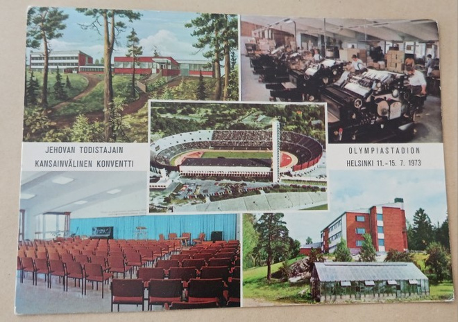 Helsinki, Stadion, Jehovantodistajain konventti 1973 p. 1975