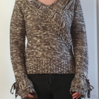 Kriss Sweden ruskea/beige kimalle neule S - pikkukuva 1