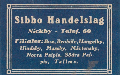 Nickby, Sibbo Handelslag    b352