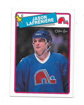 1988-89 OPC #223 Jason LaFreniere , Quebec Nordiques RC