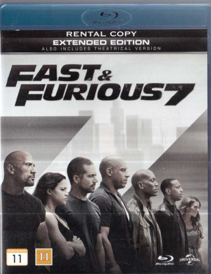 FAST & FURIOUS 7 blu-ray
