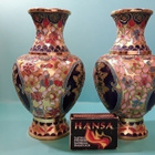 CLOISONNE KORISTE VAASIPARI (2 kpl) , korkeus 15cm - pikkukuva 3
