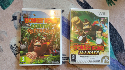 Donkey Kong Country Returns ja Jet Race. Wii Pal CIB.