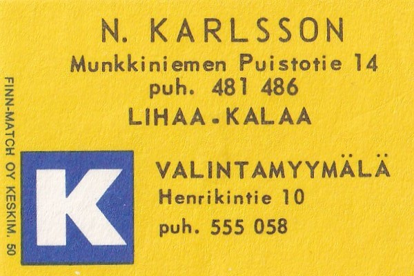 Helsinki, N. Karlsson , Munkkiniemen Puistotie 14  ,  b433