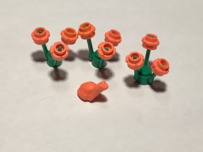 Lego Friends kukkia ja sammakko, väri koralli