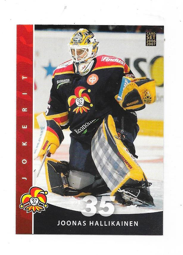2006-07 CardSet #53 Joonas Hallikainen Jokerit MV