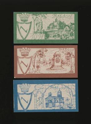 Saksa Notgeld 10, 25, 50 Pfg, Prößdorf