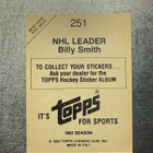 1982-83 Topps Stickers #251 Billy Smith - pikkukuva 2