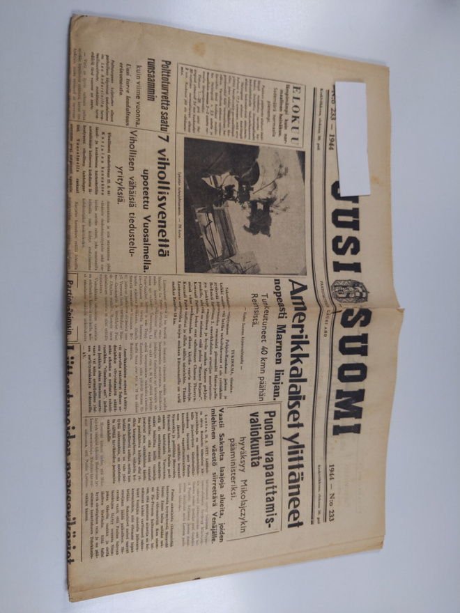 Uusi Suomi nro 233/1944 (30.8.)
