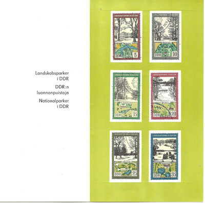 DDR Itä-Saksa luonnonpuistot sarja 1981 keräilykortti
